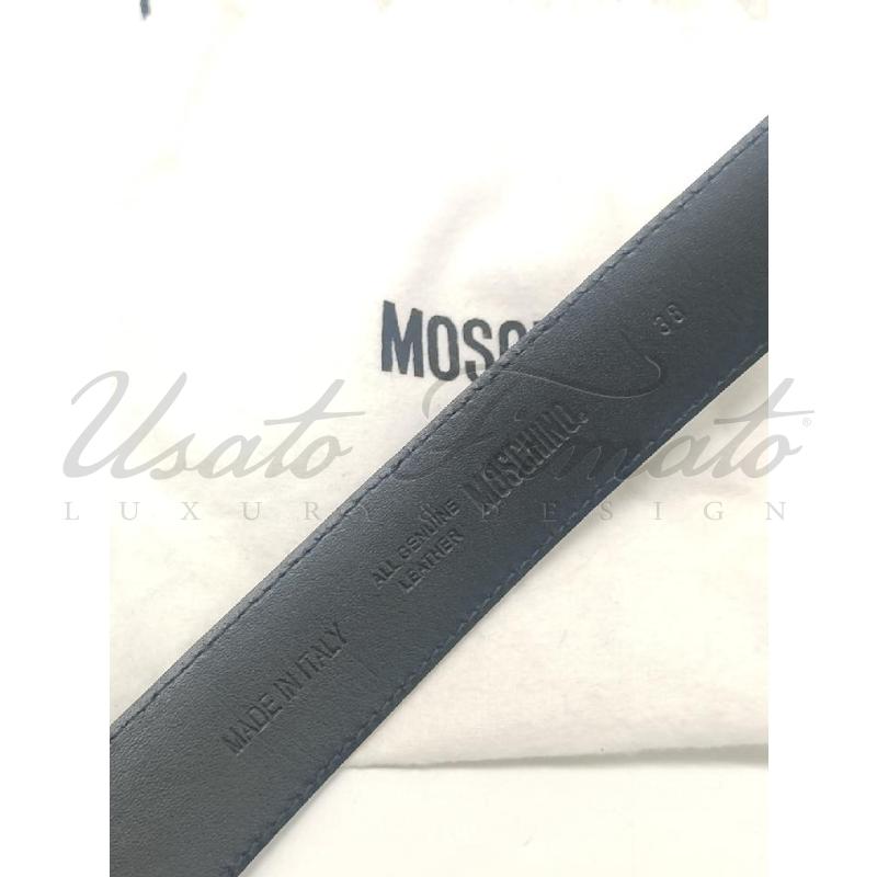 CINTURA DONNA MOSCHINO PELLE GRIGIA E ORA | Mercatino dell'Usato Roma parioli 2