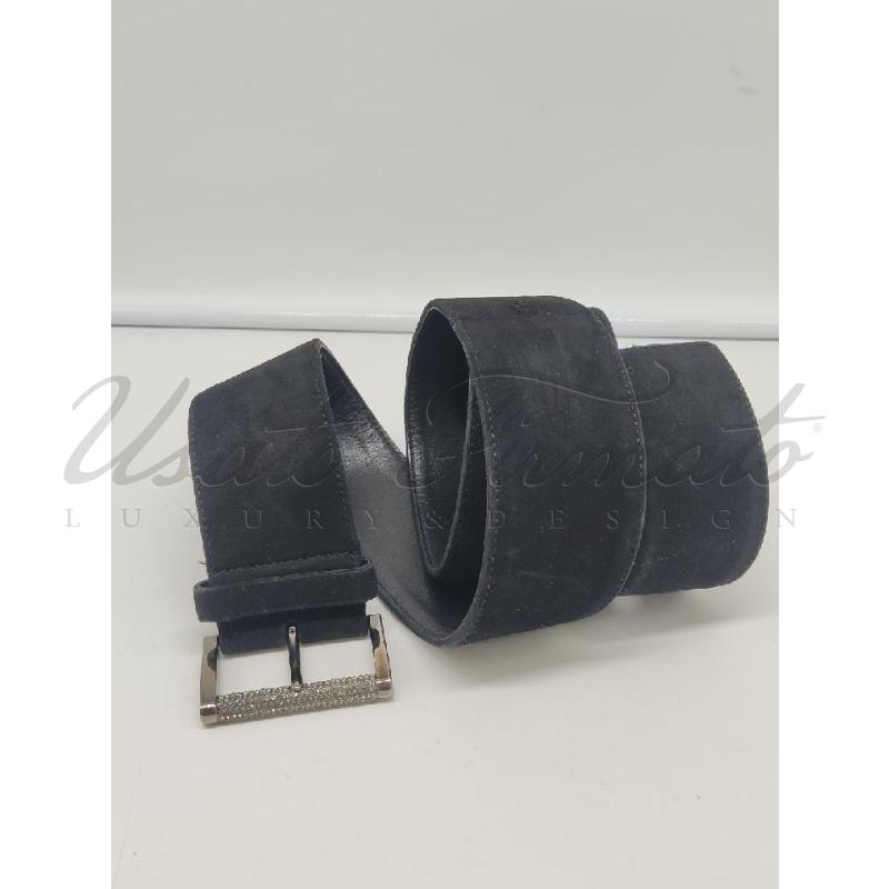 CINTURA DONNA PRADA NERA SUEDE STRESS TG. 90 | Mercatino dell'Usato Roma parioli 1