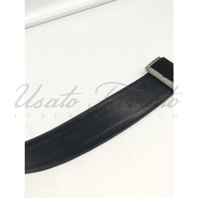 CINTURA DONNA PRADA NERA SUEDE STRESS TG. 90 | Mercatino dell'Usato Roma parioli 2