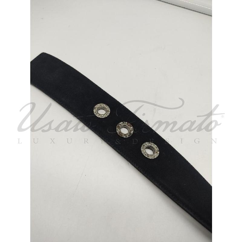 CINTURA DONNA PRADA NERA SUEDE STRESS TG. 90 | Mercatino dell'Usato Roma parioli 3