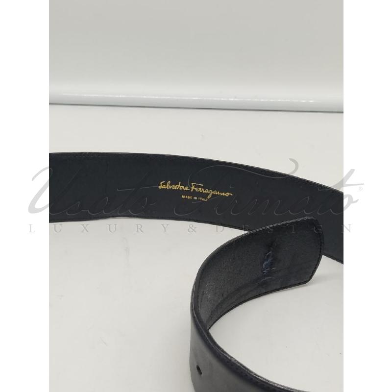 CINTURA DONNA SALVATORE FERRAGAMO NERA PELLE  | Mercatino dell'Usato Roma parioli 2