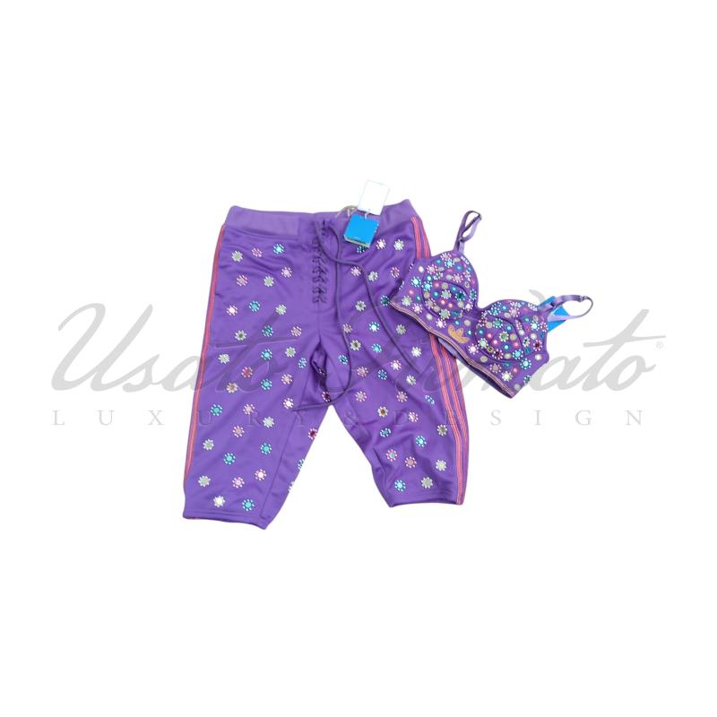 COMPLETO DONNA ADIDAS PER JEREMY SCOTT VIOLA TG M | Mercatino dell'Usato Roma parioli 1