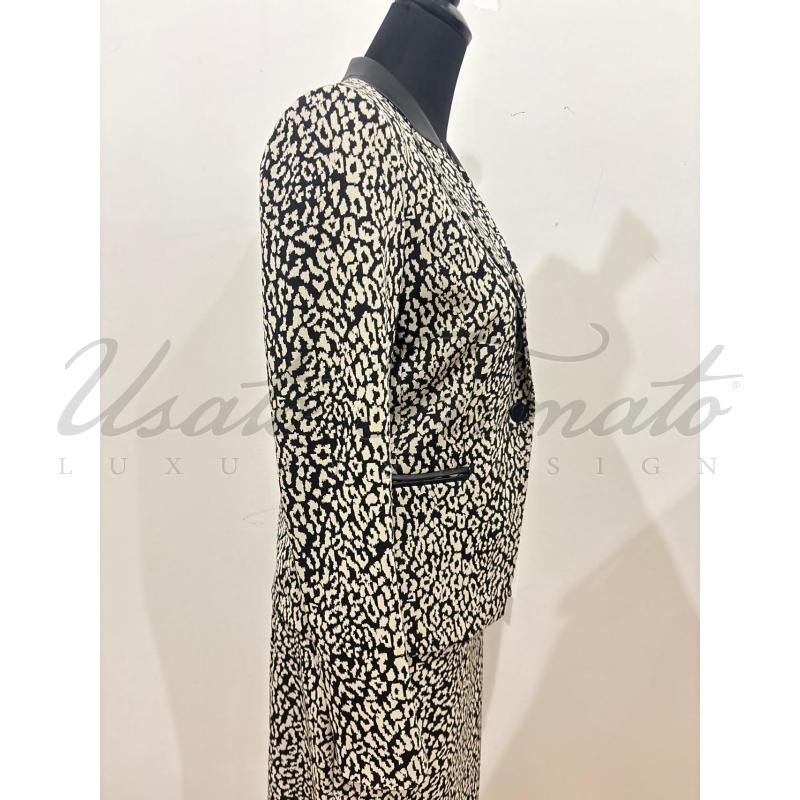 COMPLETO DONNA BLUMARINE LEOPARDATO NERO BEIGE TG 42 | Mercatino dell'Usato Roma parioli 2