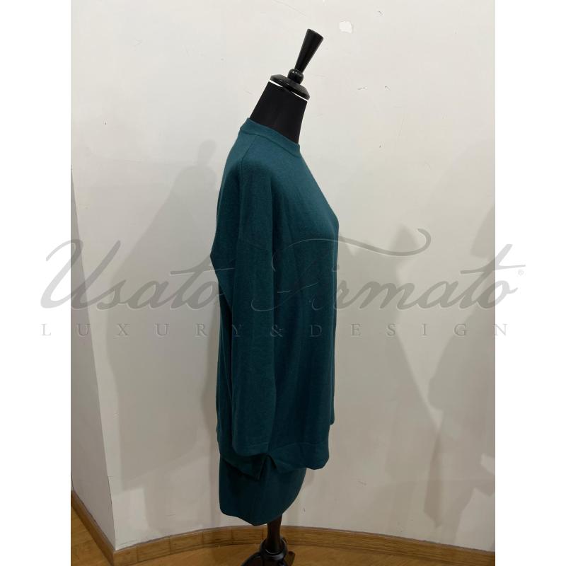 COMPLETO DONNA BRUNELLO CUCINELLI CASHMERE VERDE TG S | Mercatino dell'Usato Roma parioli 2