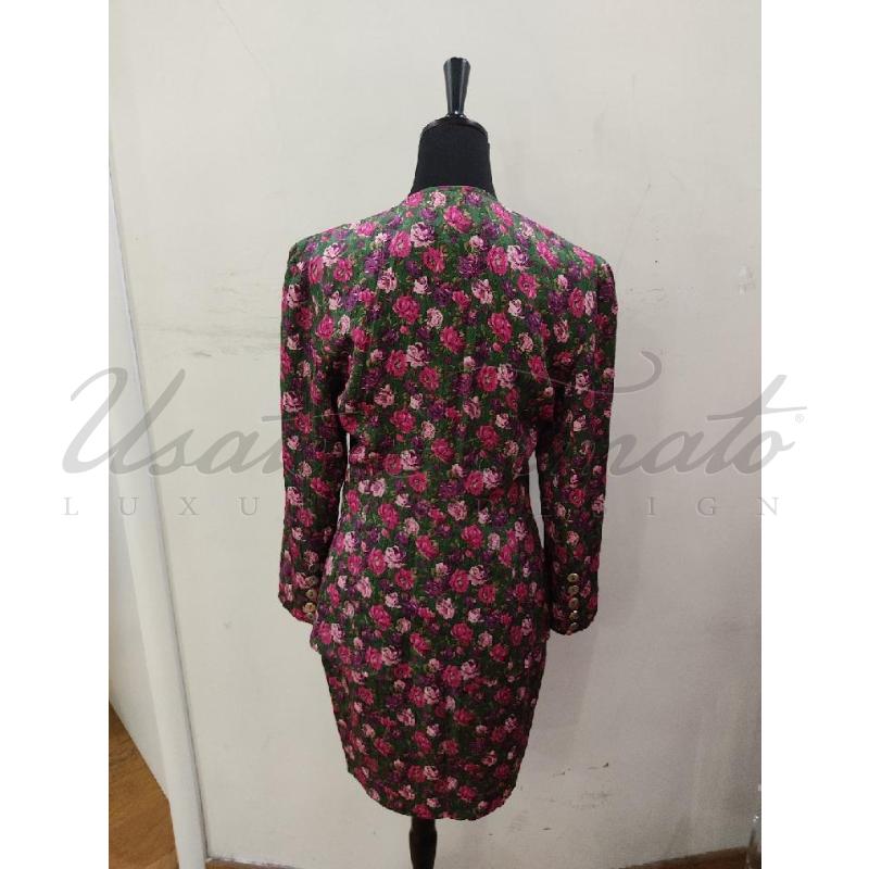 COMPLETO DONNA GAI MATTIOLO SETA FUCSIA TG 44 | Mercatino dell'Usato Roma parioli 3