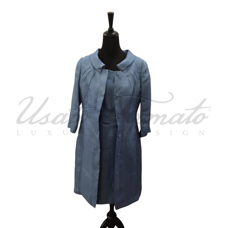 COMPLETO DONNA GIORGIO GRATI CELESTE 2 PZ TG 42 | Mercatino dell'Usato Roma parioli 1