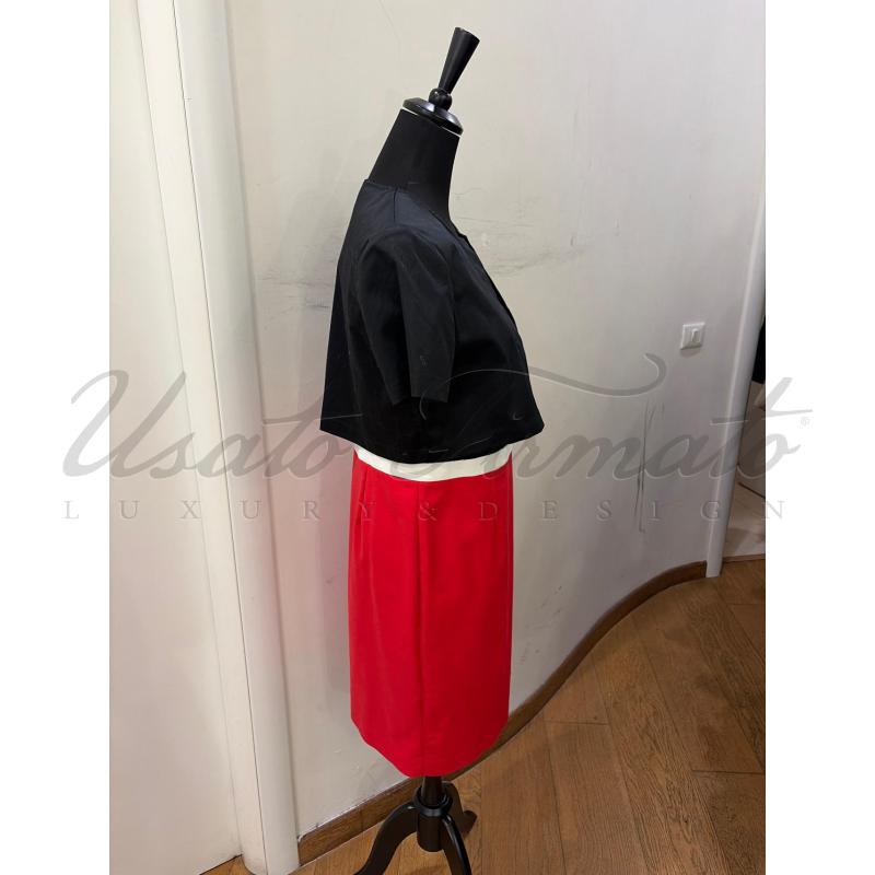 COMPLETO DONNA LOVE MOSCHINO ROSSO NERO TG 44 | Mercatino dell'Usato Roma parioli 2