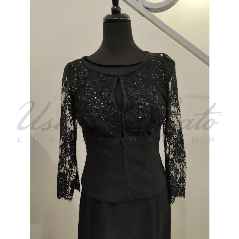 COMPLETO DONNA LUISASPAGNOLINERO PAILLETTES TG.44 | Mercatino dell'Usato Roma parioli 2