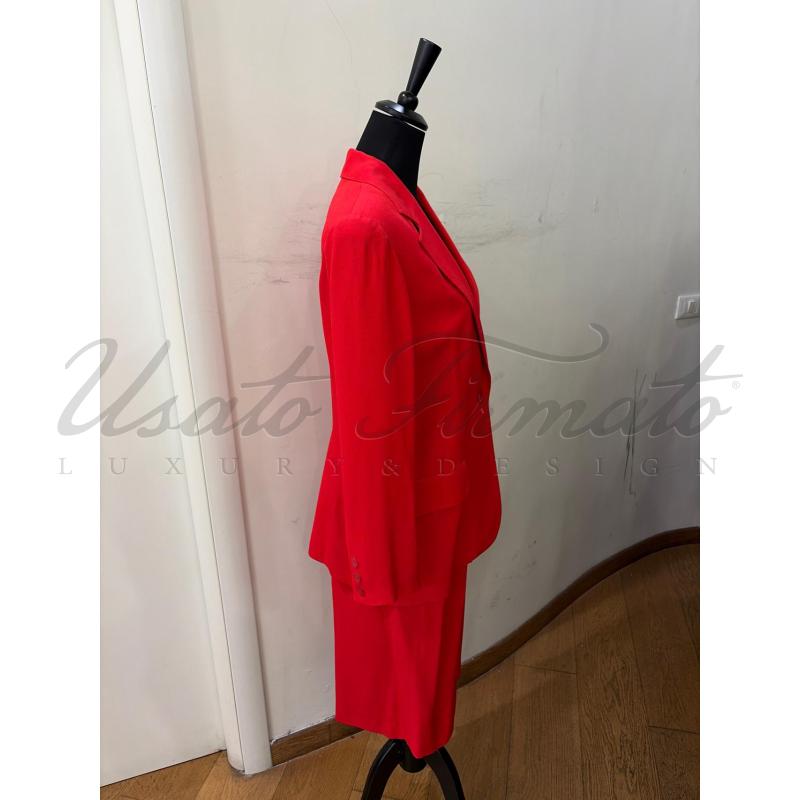 COMPLETO DONNA LUISA SPAGNOLI ROSSO VINTAGE TG.46  | Mercatino dell'Usato Roma parioli 2