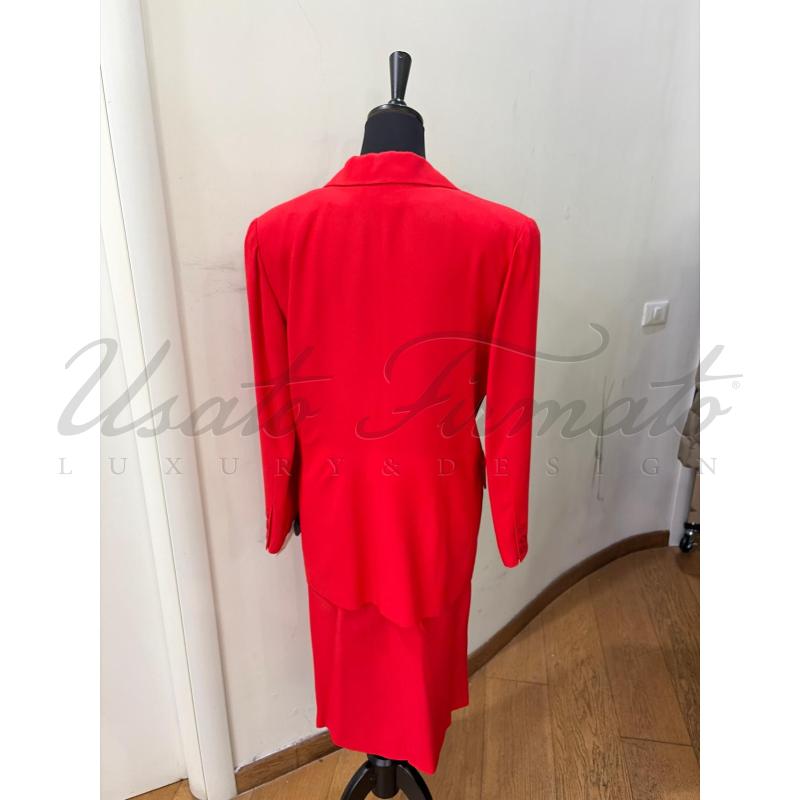 COMPLETO DONNA LUISA SPAGNOLI ROSSO VINTAGE TG.46  | Mercatino dell'Usato Roma parioli 3