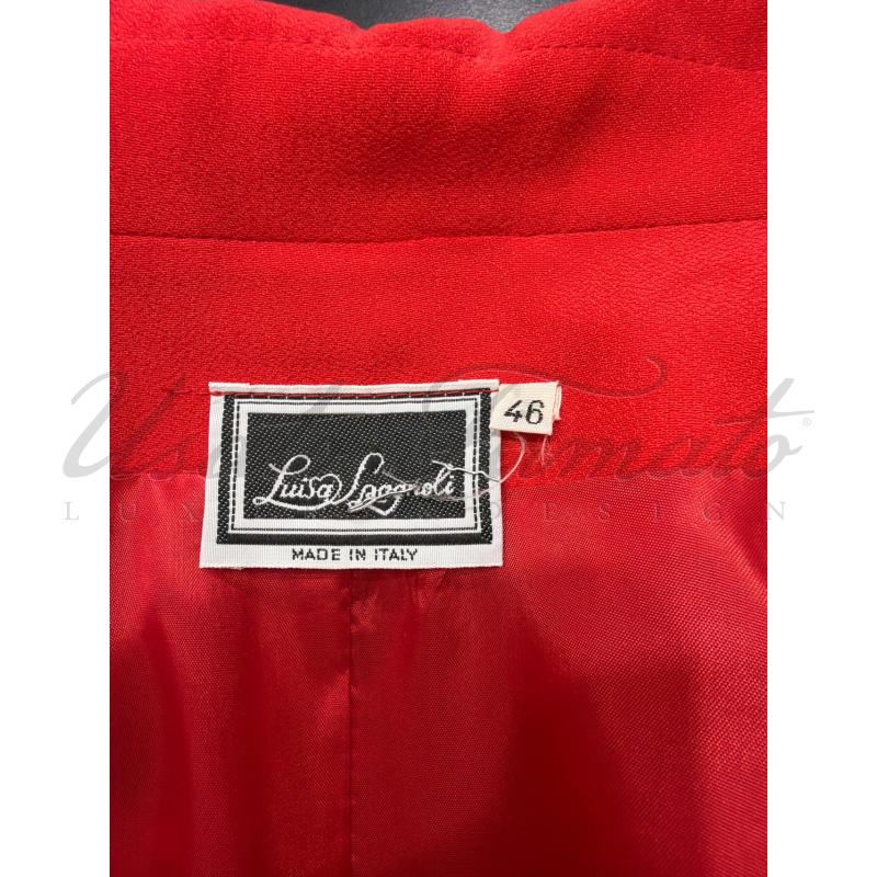 COMPLETO DONNA LUISA SPAGNOLI ROSSO VINTAGE TG.46  | Mercatino dell'Usato Roma parioli 4