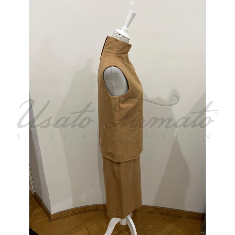 COMPLETO DONNA MARK EISEN BEIGE ANGORA LANA TG 46 | Mercatino dell'Usato Roma parioli 2