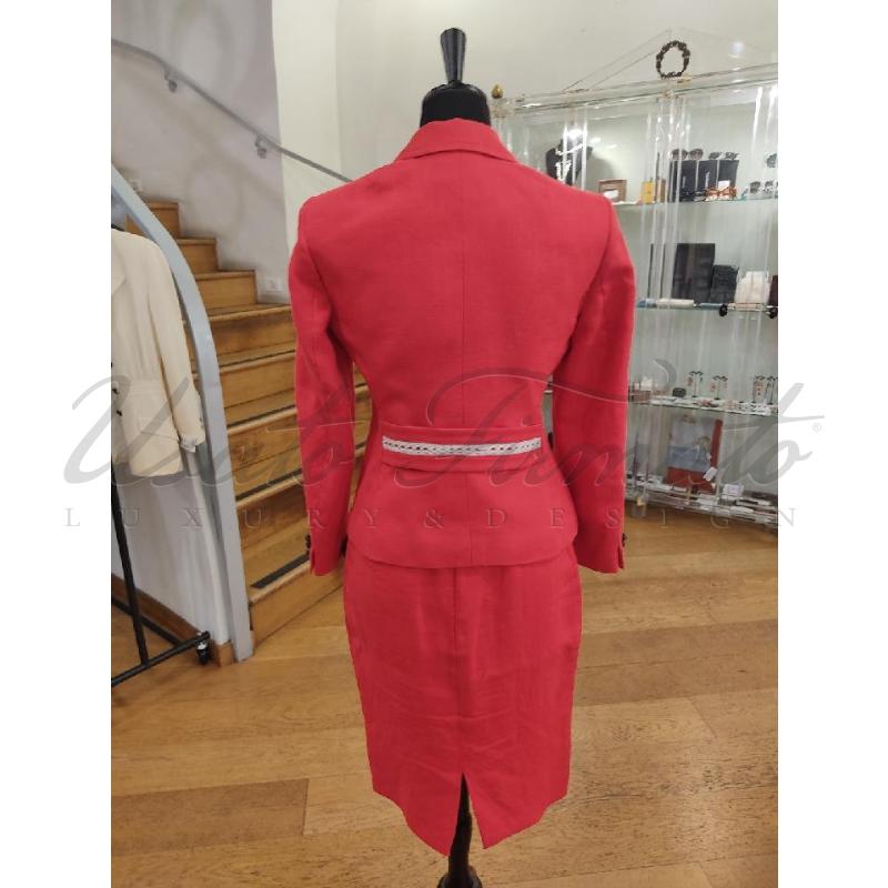 COMPLETO DONNA MILA SHON ROSSO LINO TG. 42 | Mercatino dell'Usato Roma parioli 3