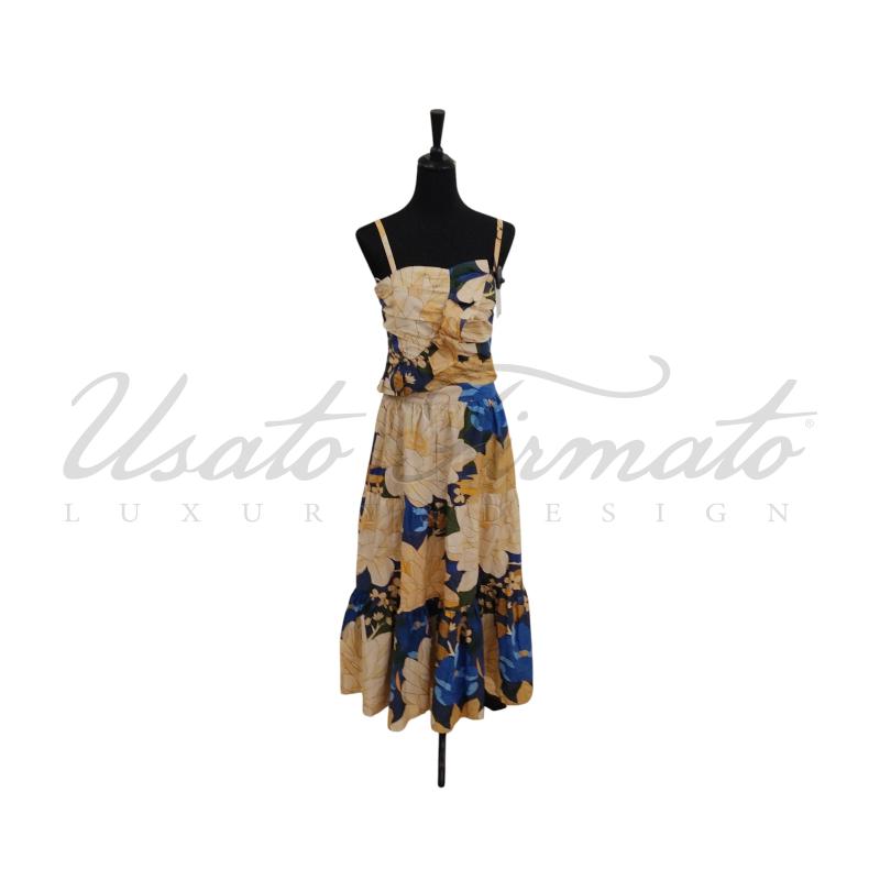 COMPLETO DONNA SEZANE BEIGE BLU TG 40 | Mercatino dell'Usato Roma parioli 1
