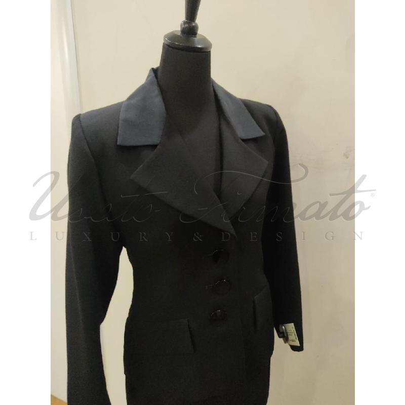 COMPLETO DONNA YVES SAINT LAUREN NERO TG 44 | Mercatino dell'Usato Roma parioli 4