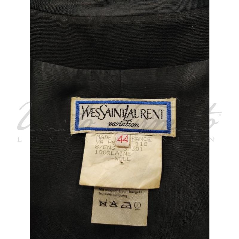 COMPLETO DONNA YVES SAINT LAUREN NERO TG 44 | Mercatino dell'Usato Roma parioli 5