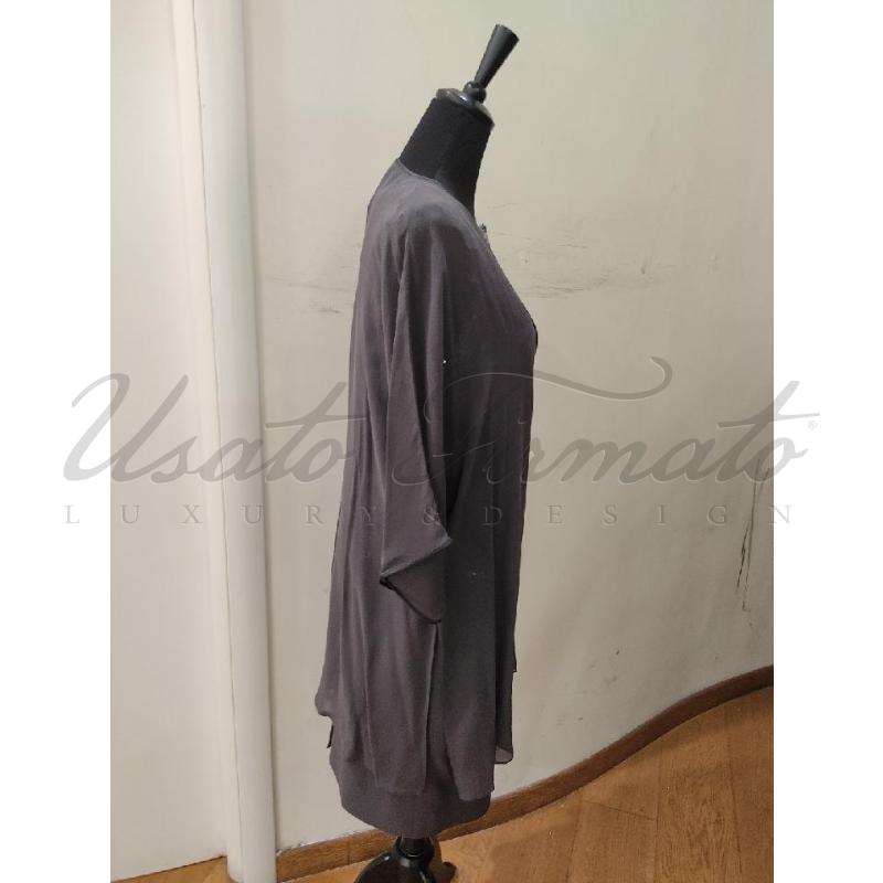 COMPLETO LUISA SPAGNOLI TOP CARDIGAN GRIGIO PAILLETTES TG M | Mercatino dell'Usato Roma parioli 2