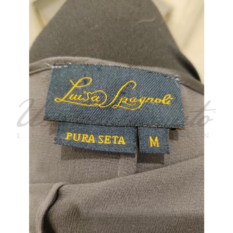 COMPLETO LUISA SPAGNOLI TOP CARDIGAN GRIGIO PAILLETTES TG M | Mercatino dell'Usato Roma parioli 4