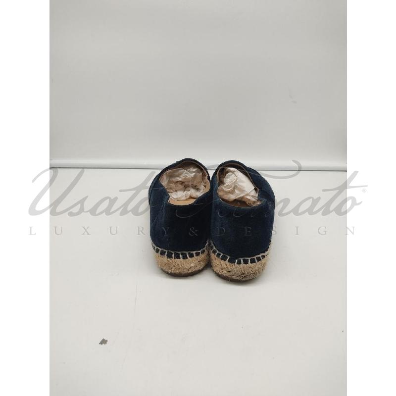 ESPADRILLAS CHANEL BLU NAVY VELLUTO ZG29762 TG.37 | Mercatino dell'Usato Roma parioli 3