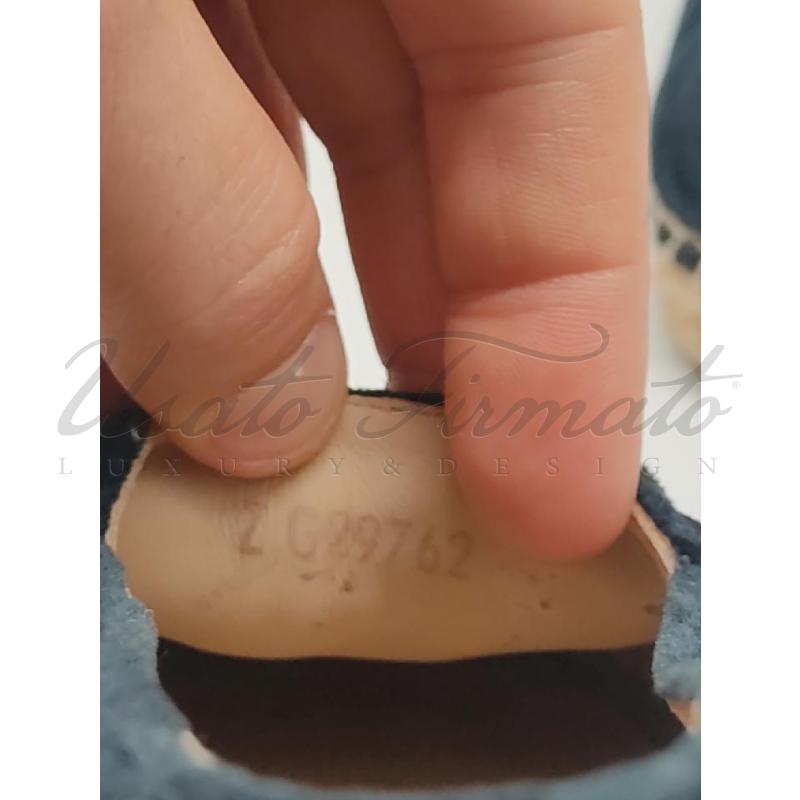 ESPADRILLAS CHANEL BLU NAVY VELLUTO ZG29762 TG.37 | Mercatino dell'Usato Roma parioli 4