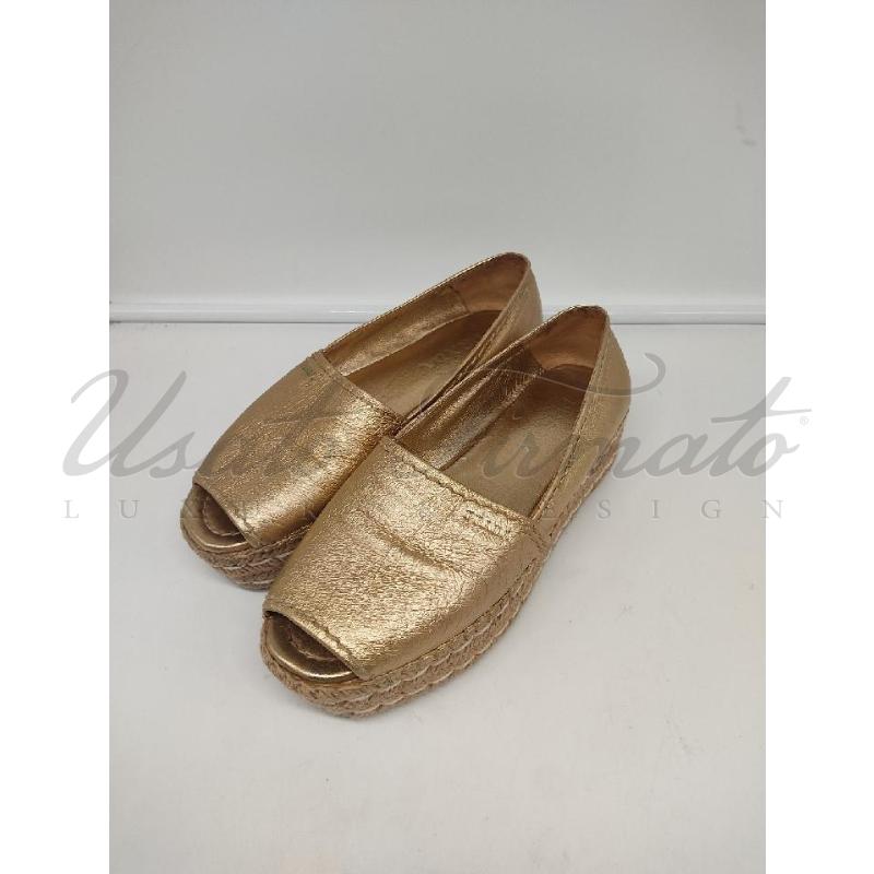 ESPADRILLAS DONNA PRADA ORO TG. 36 | Mercatino dell'Usato Roma parioli 2
