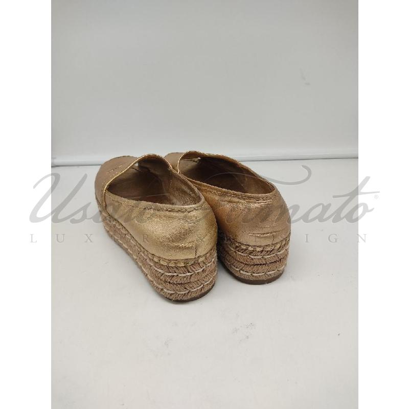ESPADRILLAS DONNA PRADA ORO TG. 36 | Mercatino dell'Usato Roma parioli 3