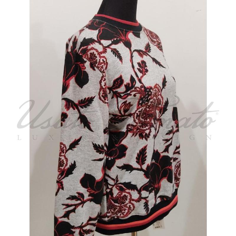 FELPA DONNA ALEXANDER MCQUEEN GRIGIA FANTASIA TG M  | Mercatino dell'Usato Roma parioli 2
