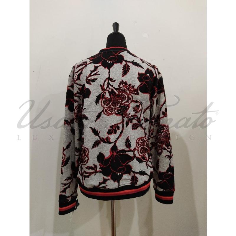 FELPA DONNA ALEXANDER MCQUEEN GRIGIA FANTASIA TG M  | Mercatino dell'Usato Roma parioli 3