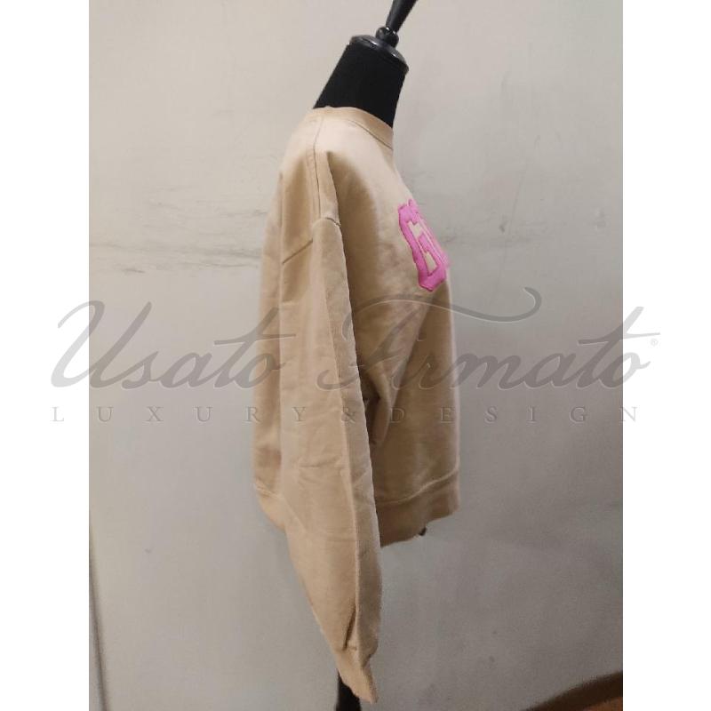 FELPA DONNA GCDS BEIGE CROP TG  S | Mercatino dell'Usato Roma parioli 2
