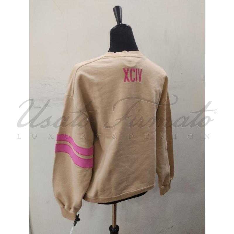 FELPA DONNA GCDS BEIGE CROP TG  S | Mercatino dell'Usato Roma parioli 3