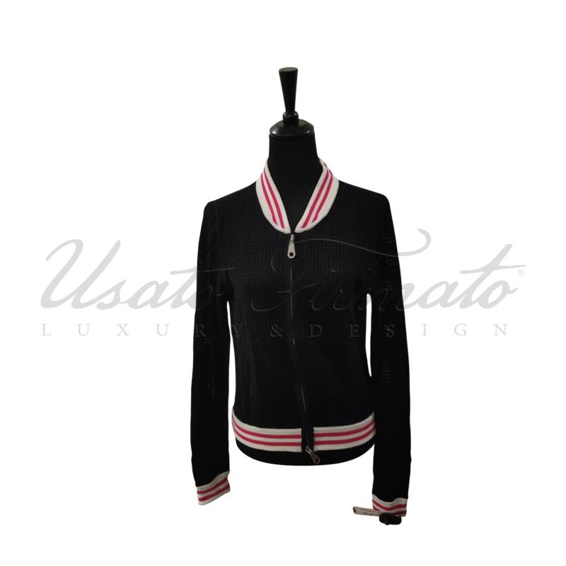FELPA DONNA REBECCA MINKOFF NERO FORATA TG S  | Mercatino dell'Usato Roma parioli 1