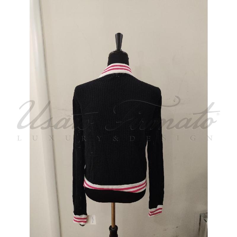 FELPA DONNA REBECCA MINKOFF NERO FORATA TG S  | Mercatino dell'Usato Roma parioli 3
