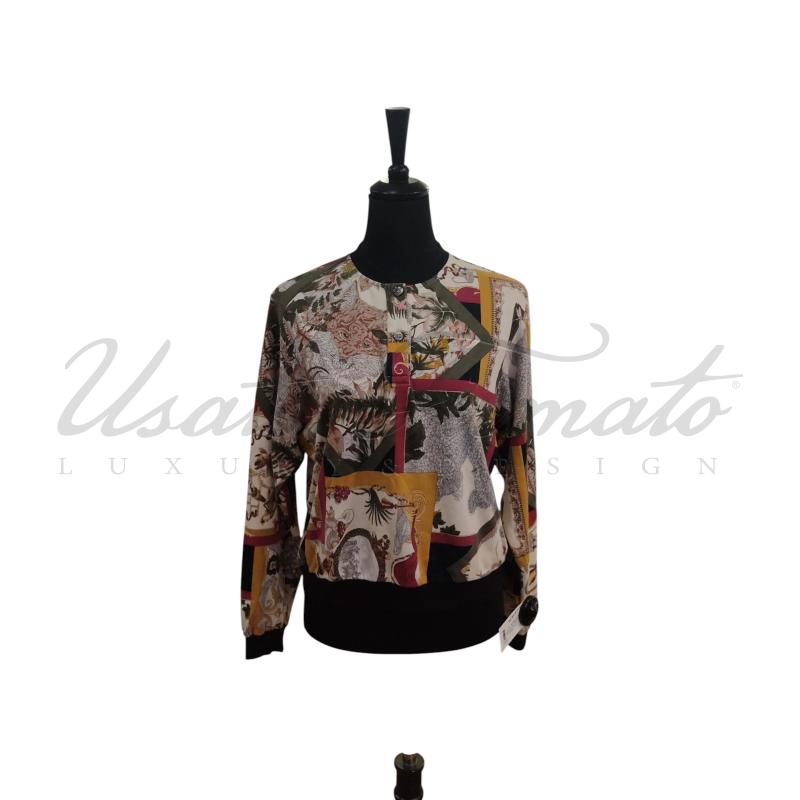FELPA DONNA SALVATORE FERRAGAMI BEIGE FANTASIA TG. M | Mercatino dell'Usato Roma parioli 1