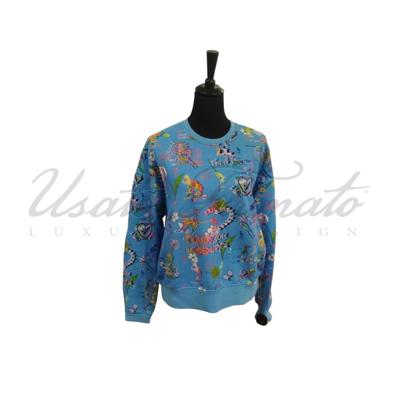 FELPA DONNA VIVIEN WESTWOOD CELESTE TG XL | Mercatino dell'Usato Roma parioli 1