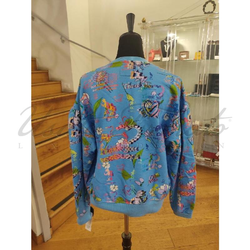 FELPA DONNA VIVIEN WESTWOOD CELESTE TG XL | Mercatino dell'Usato Roma parioli 3