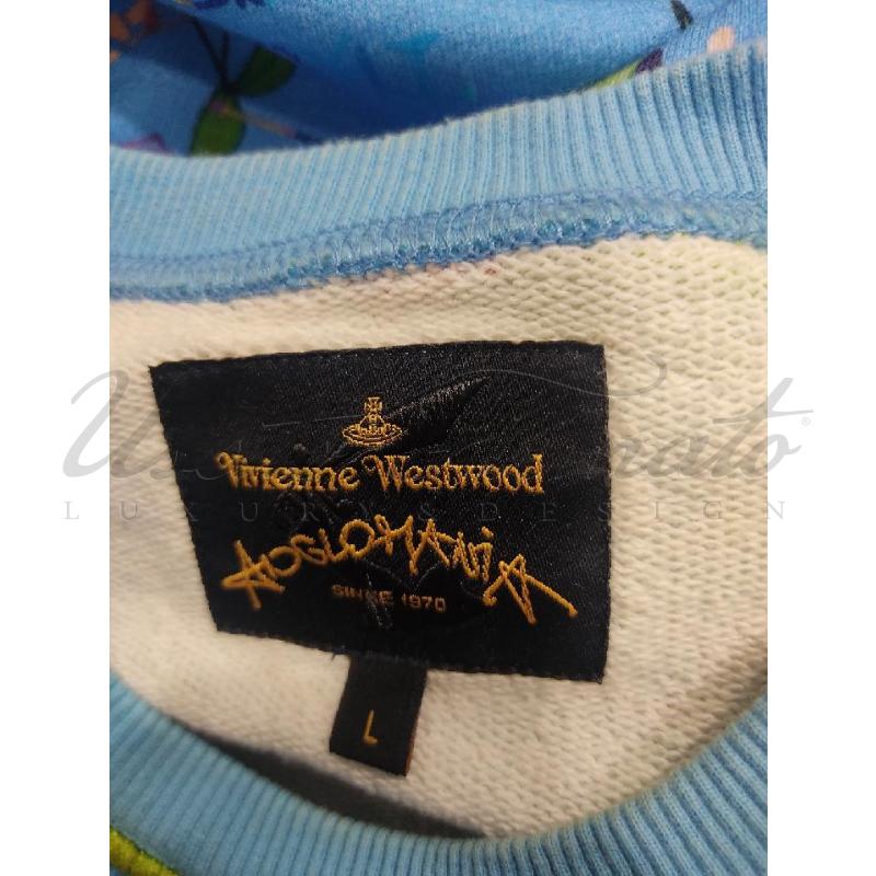 FELPA DONNA VIVIEN WESTWOOD CELESTE TG XL | Mercatino dell'Usato Roma parioli 4