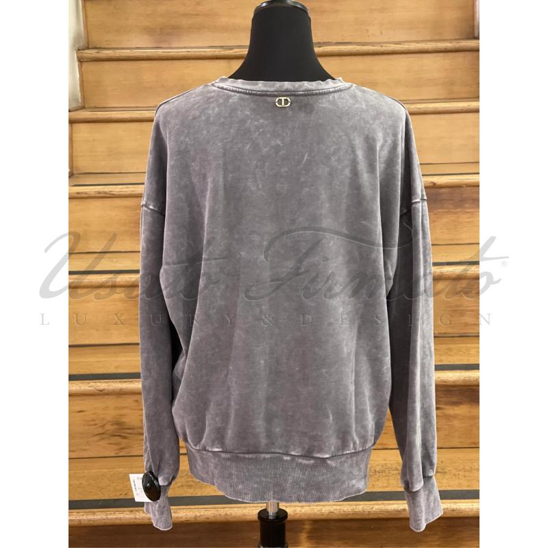 FELPA DONNA  TWIN SET GRIGIA | Mercatino dell'Usato Roma parioli 3