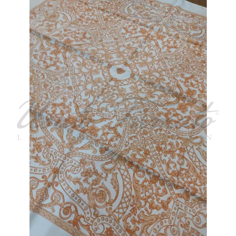FOULARD E. MARINELLA BIANCO ARANCIO FANTASIA  | Mercatino dell'Usato Roma parioli 3