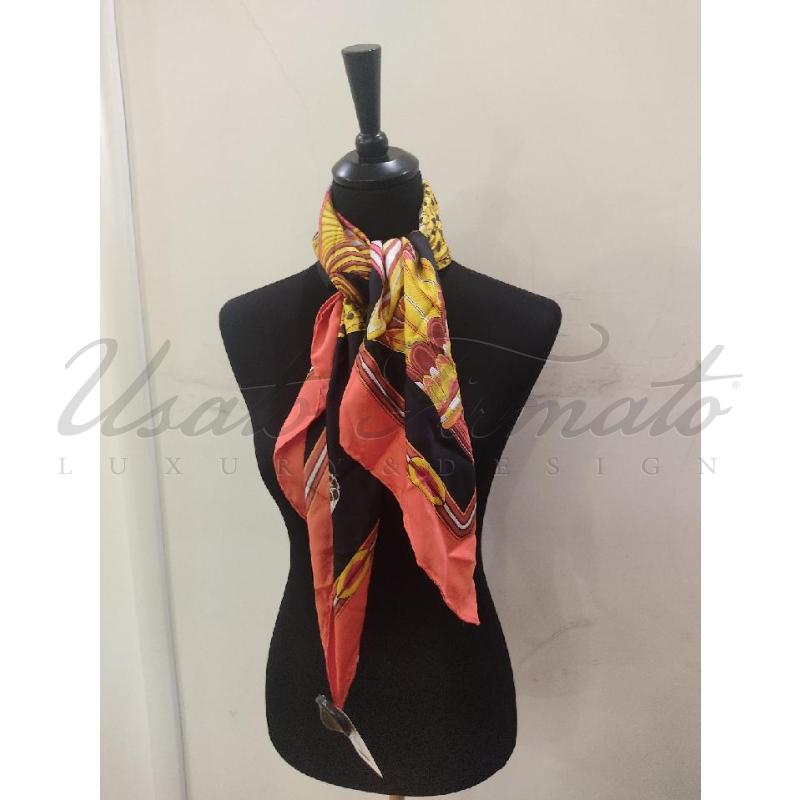 FOULARD SALVATORE FERRAGAMO NERO PANTERA | Mercatino dell'Usato Roma parioli 4