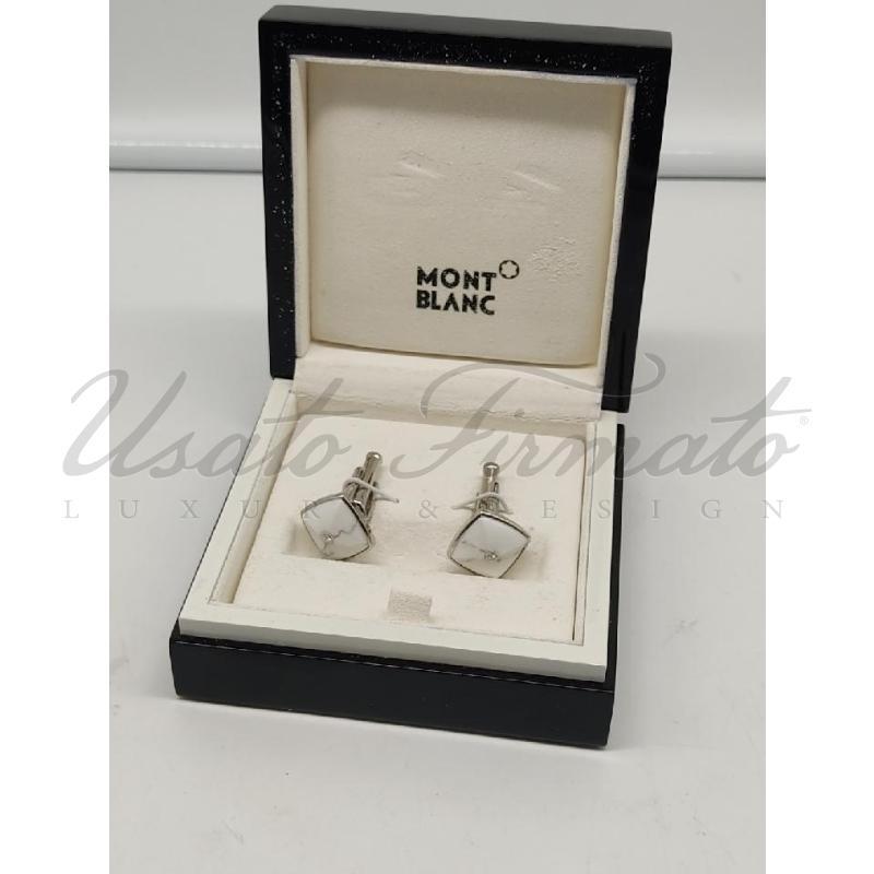 GEMELLI MONTBLANC BIANCHI STRASS | Mercatino dell'Usato Roma parioli 1