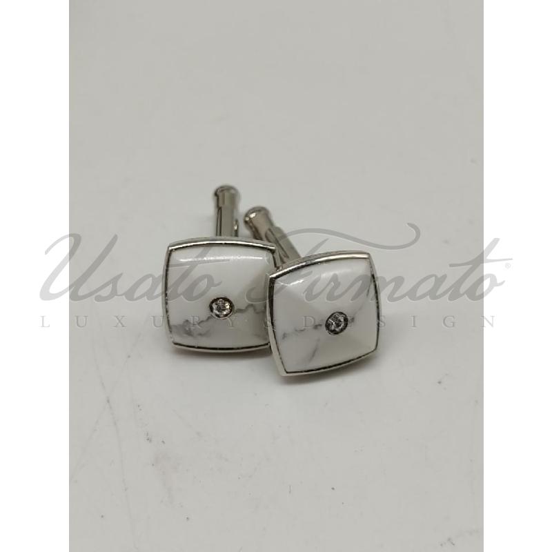 GEMELLI MONTBLANC BIANCHI STRASS | Mercatino dell'Usato Roma parioli 3