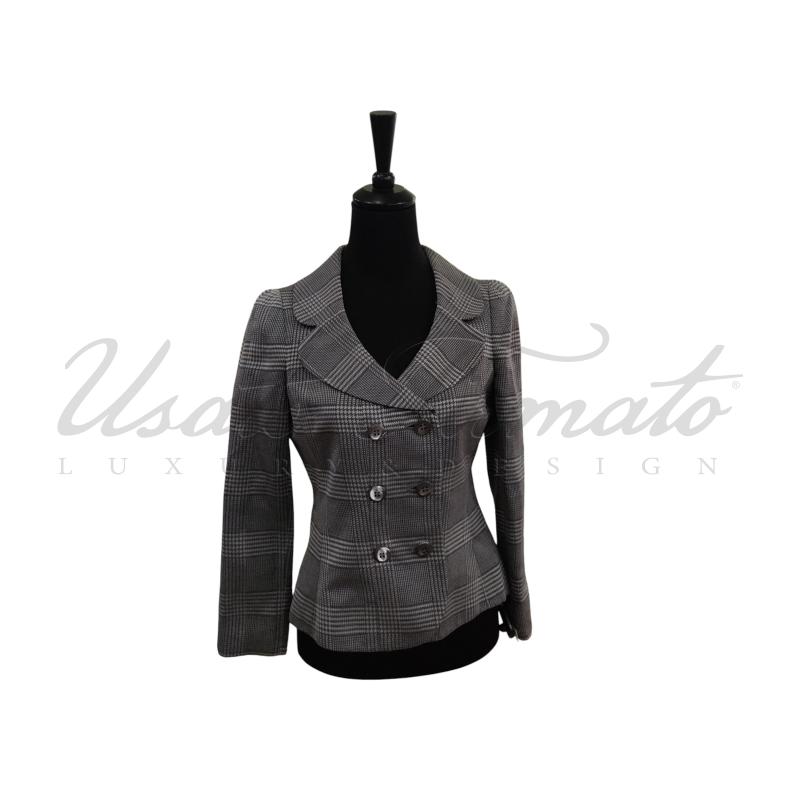 GIACCA DONNA ARMANI COLLEZIONI GRIGIA DOPPIO PETTO TG. 42 | Mercatino dell'Usato Roma parioli 1