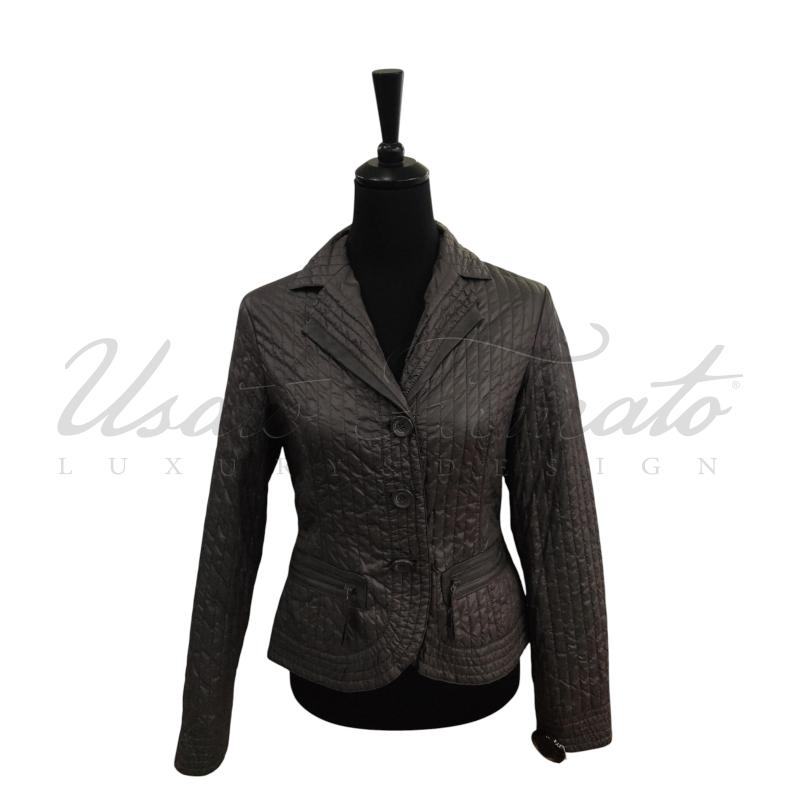GIACCA DONNA ARMANI COLLEZIONI GRIGIA TRAPUNTATA TG. 42 | Mercatino dell'Usato Roma parioli 1