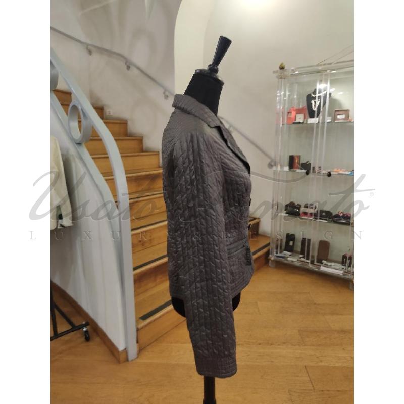 GIACCA DONNA ARMANI COLLEZIONI GRIGIA TRAPUNTATA TG. 42 | Mercatino dell'Usato Roma parioli 2