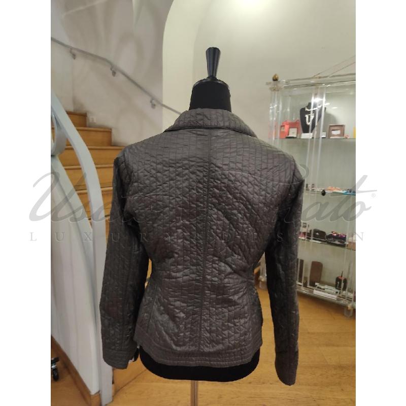 GIACCA DONNA ARMANI COLLEZIONI GRIGIA TRAPUNTATA TG. 42 | Mercatino dell'Usato Roma parioli 3