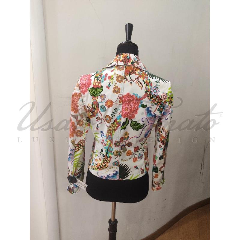 GIACCA DONNA BJBLOS BIANCA FLOREALE TG. 44 | Mercatino dell'Usato Roma parioli 3