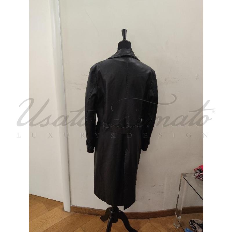 GIACCA DONNA DANDY NERA PELLE LUNGA TG. 48 | Mercatino dell'Usato Roma parioli 3