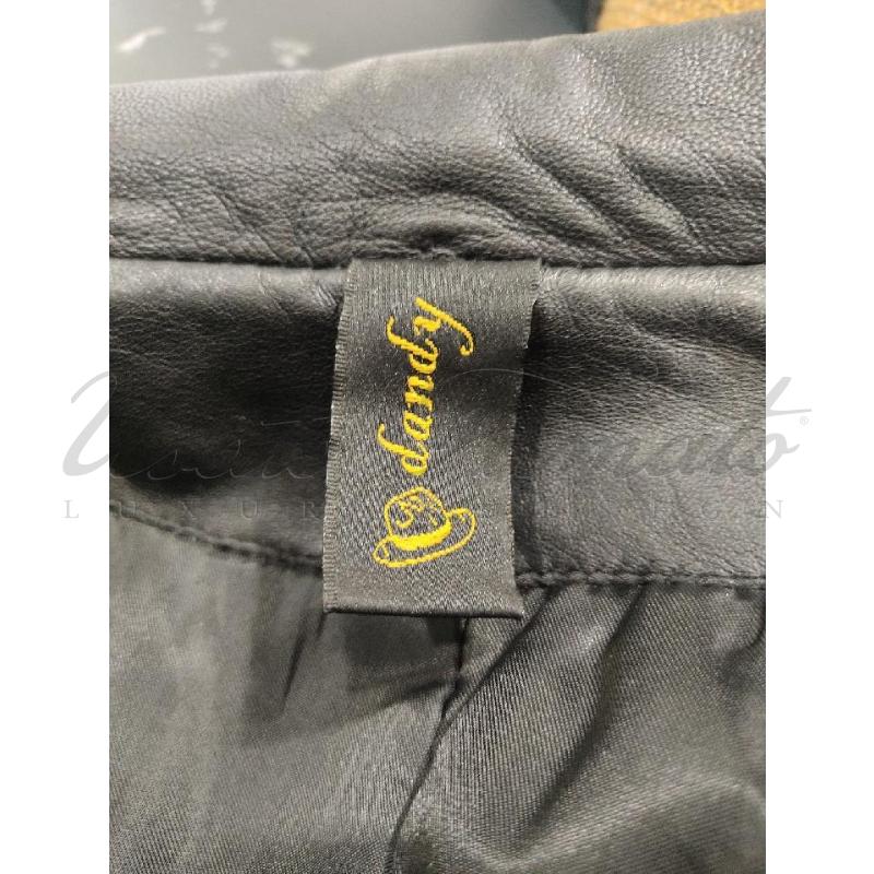 GIACCA DONNA DANDY NERA PELLE LUNGA TG. 48 | Mercatino dell'Usato Roma parioli 4