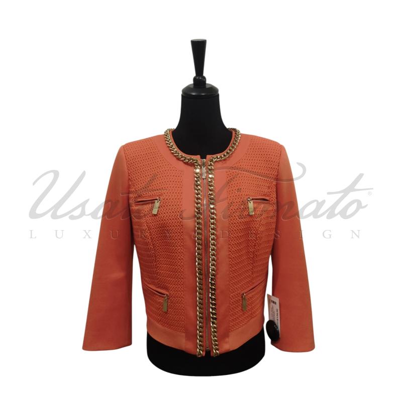 GIACCA DONNA ELISABETTA FRANCHI ARANCIONE  | Mercatino dell'Usato Roma parioli 1