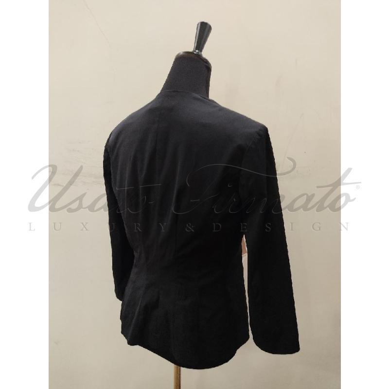 GIACCA DONNA ELISABETTA FRANCHI NERA CINTURA CIPRIA TG. 46 | Mercatino dell'Usato Roma parioli 3